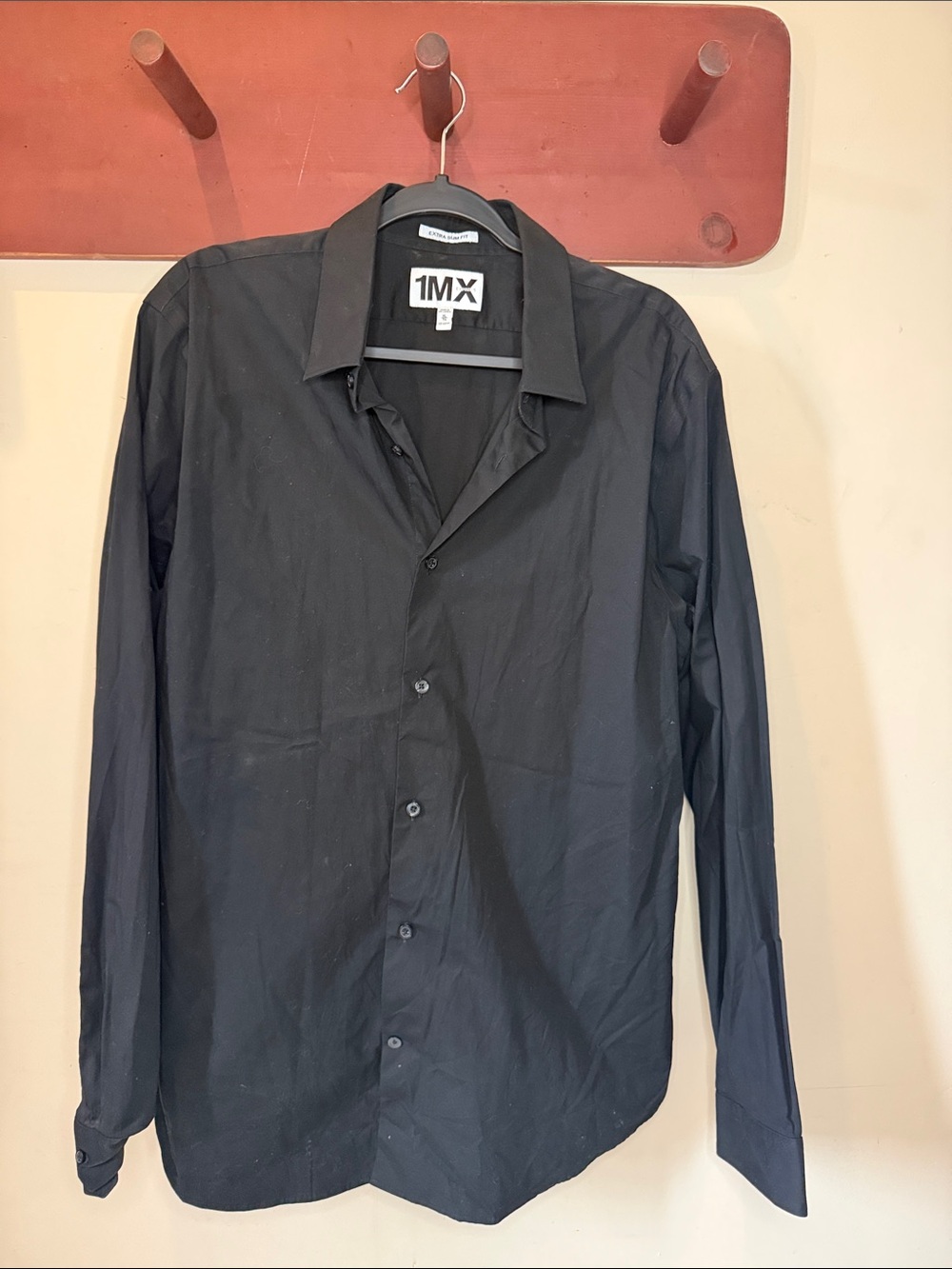 Express Men’s Black Long-Sleeve Dress Shirt